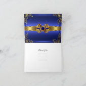 Elite Dankbetuigingkaart Elegant Blauw Goud Bedankkaart (Binnen)