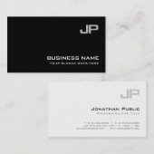 Elite Design Monogram Plain Luxury Professional Visitekaartje (Voorkant / Achterkant)