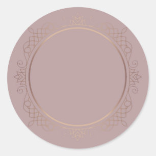 Elite Design Roze Goud Lege Sjabloon Voeg Tekst To Ronde Sticker