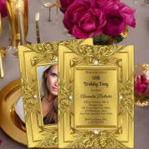 Elite Diamond Gold Elegant Birthday Party Foto
