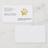 Elite Dog Trainer Golden Paw Visitekaartje (Voorkant / Achterkant)