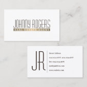 Elite elegance eenvoudige minimalistische cover visitekaartje (Voorkant / Achterkant)