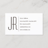 Elite elegance eenvoudige minimalistische cover visitekaartje (Achterkant)