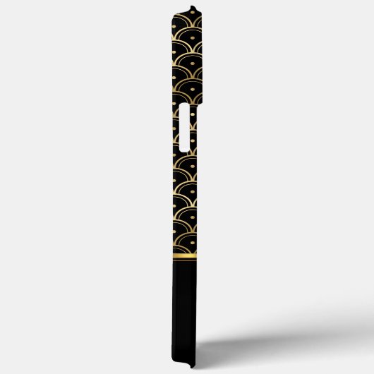 Elite Elegant Art Deco Gold Black Case-Mate iPhone Case (Achterkant / Rechts)