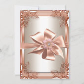 Elite Elegant Birthday Party Oranje Cream Kaart (Achterkant)