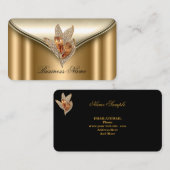 Elite Elegant Brons Bruin Goud Juweel Visitekaartje (Voorkant / Achterkant)