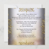 Elite Elegant Bruiloft Beige Goud Kaart (Achterkant)