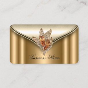 Elite Elegante Bronzen Bruine Gouden Sieraden Visitekaartje