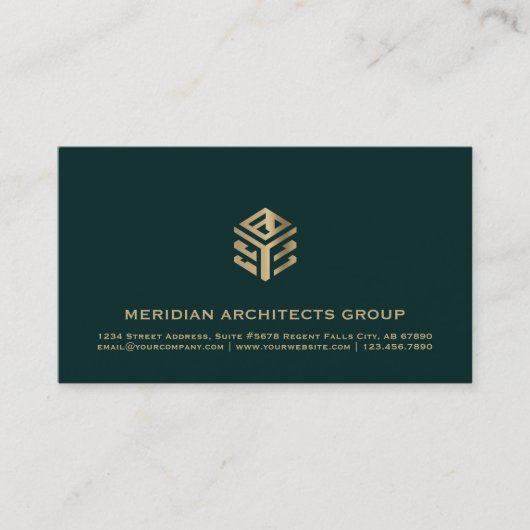 Elite Emerald Groene Bouw Visitekaartje (Voorkant)