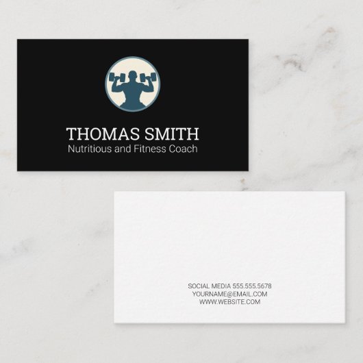 Elite Fitness Coach | Personal Trainer Visitekaartje (Voorkant / Achterkant)