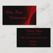 Elite Fleet Limousine Visitekaartjes (Voorkant / Achterkant)