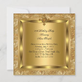 Elite Gold Diamond Jewel Elegant Birthday Party Kaart (Achterkant)