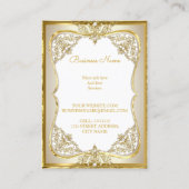 Elite Gold White beige Cream Pearl Visitekaartje (Achterkant)