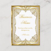 Elite Gold White beige Cream Pearl Visitekaartje (Voorkant)