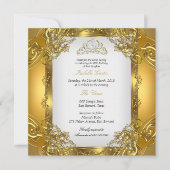 Elite Golden White Pearl Lace Tiara Birthday 2 Kaart (Voorkant)