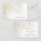 Elite Goud Marmer Plain Elegant Gouden Modern Chiq Visitekaartje (Voorkant / Achterkant)