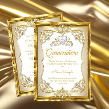 Elite Goud Wit beige Crème Princess Quinceanera
