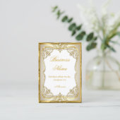 Elite Goud Witte beige Crème Parel Visitekaartje (Staand voorkant)