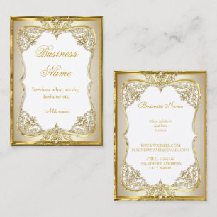 Elite Goud Witte beige Crème Parel Visitekaartje
