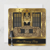 Elite Housewarming Party Chandelier Leopard Gold Kaart (Voorkant)
