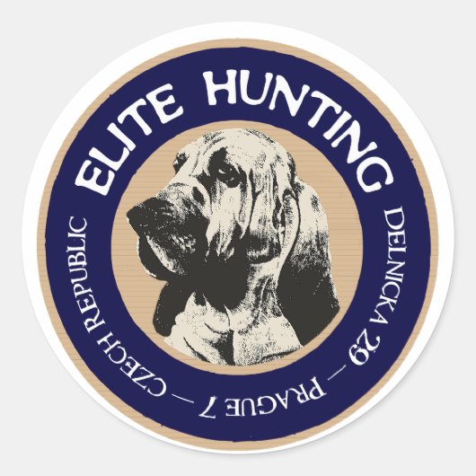 Elite Hunting Hostel Ronde Sticker (Voorkant)