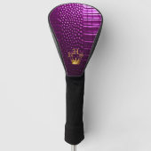 Elite levendige Paarse nep krokodil monogram Golfheadcover (Voorkant)