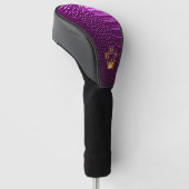 Elite levendige Paarse nep krokodil monogram Golfheadcover (Schuin)