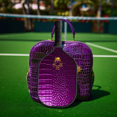 Elite levendige Paarse nep krokodil monogram Pickleball Paddle