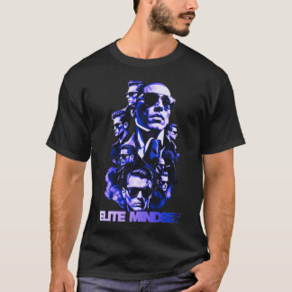 Elite Mindset Luxe Premium Heren Zwarte Grafische T-shirt