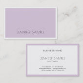 Elite minimalistisch design Violet Paarse Luxe Tre Visitekaartje (Voorkant / Achterkant)