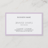 Elite minimalistisch design Violet Paarse Luxe Tre Visitekaartje (Achterkant)