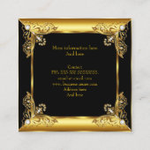 Elite Mode Designer Black Gold Pareltjes Vierkante Visitekaartje (Achterkant)