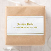 Elite Old Style Calligraded Marble Gold Shipping Etiket (Insitu)