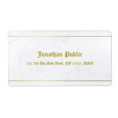 Elite Old Style Calligraded Marble Gold Shipping Etiket (Voorkant)
