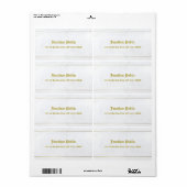Elite Old Style Calligraded Marble Gold Shipping Etiket (Full Sheet)