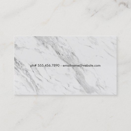 Elite Personal Trainer Marble Print Visitekaartje (Achterkant)