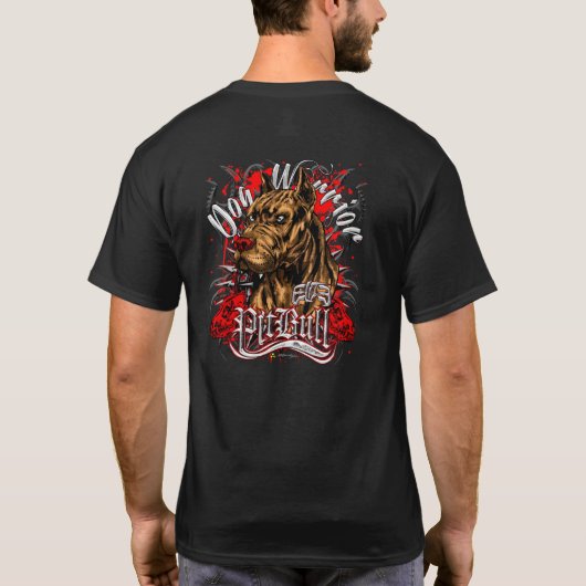 ELITE PITBULL Dog Warrior T-shirt (Achterkant)