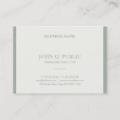 Elite Professional Simple Design Green Trendy Top Visitekaartje (Achterkant)