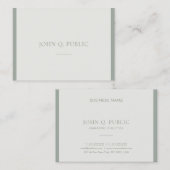 Elite Professional Simple Design Green Trendy Top Visitekaartje (Voorkant / Achterkant)