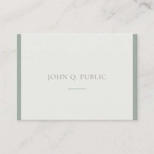 Elite Professional Simple Design Green Trendy Top Visitekaartje (Voorkant)