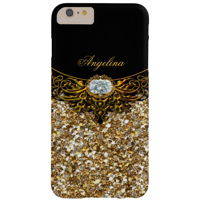 Elite Regal Gold Black Diamond Jewel Case-Mate iPhone Case (Achterkant)
