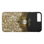 Elite Regal Goud Zwarte Diamant Juwelen Case-Mate iPhone Case (Achterkant (Horizontaal))