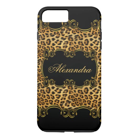 Elite Regal Leopard Gold Zwart dierenprint 2 Case-Mate iPhone Case (Achterkant)