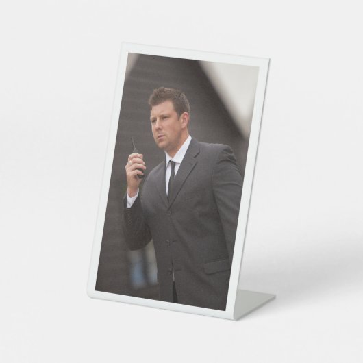 Elite Security – Altijd op de uitkijk! Reclamebord Met Voetstuk (Voorkant)