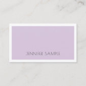 Elite Simple Design Trendy Violet Paarse Luxury Visitekaartje (Voorkant)
