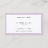 Elite Simple Design Trendy Violet Paarse Luxury Visitekaartje (Achterkant)