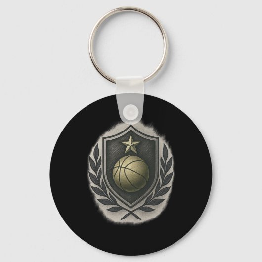 Elite Sketll Crest – gouden embleem Sleutelhanger (Voorkant)