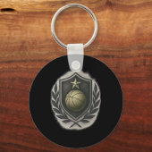 Elite Sketll Crest – gouden embleem Sleutelhanger (Voorkant)