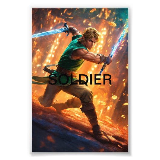 Elite Soldier Art: Premium uitbreiding Foto Afdruk (Voorkant)