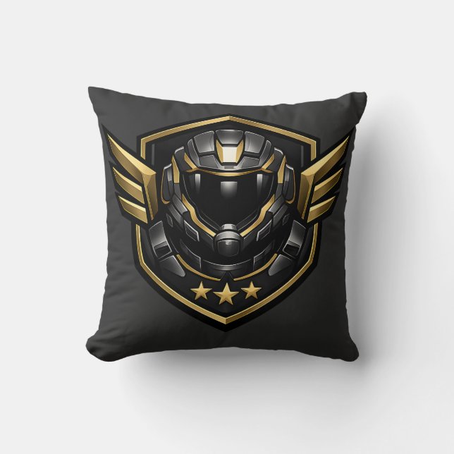 Elite Space Crew Exploration Division Throw Pillow Kussen (Voorkant)